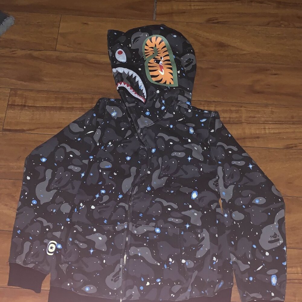 BAPE Space Camo Shark WGM Full-Zip Hoodie